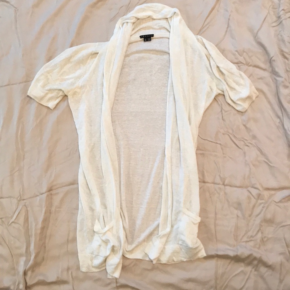 theory short sleeve sweater wrap